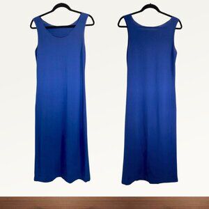 Anneclaire blue sleeveless maxi dress - made in Italy